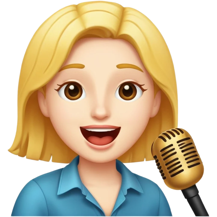 musical character singing happily emoji