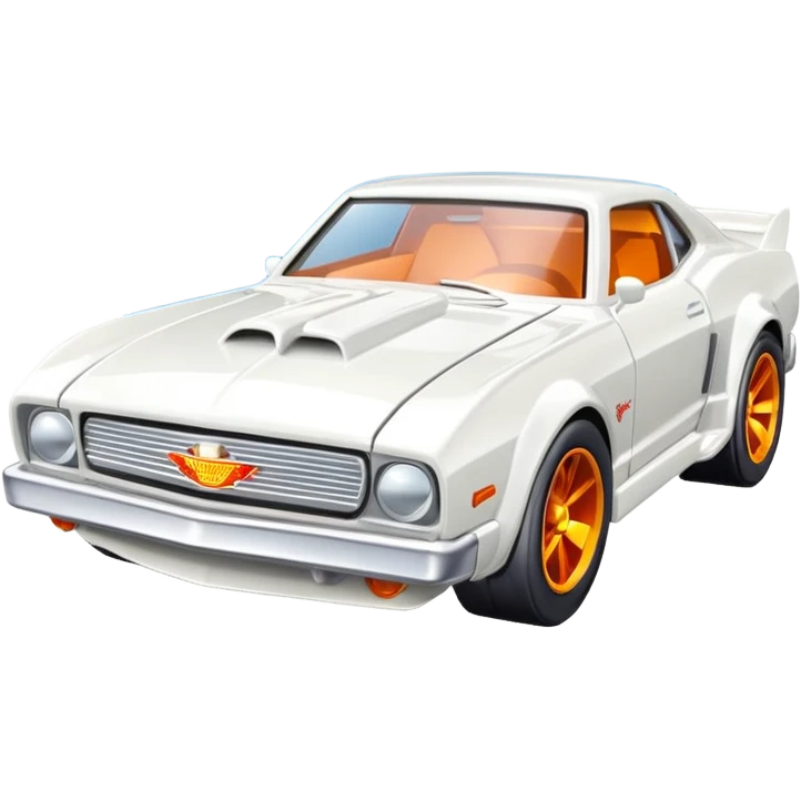 Машинка HotWheels белого цвета в классической упаковке HotWheels. emoji