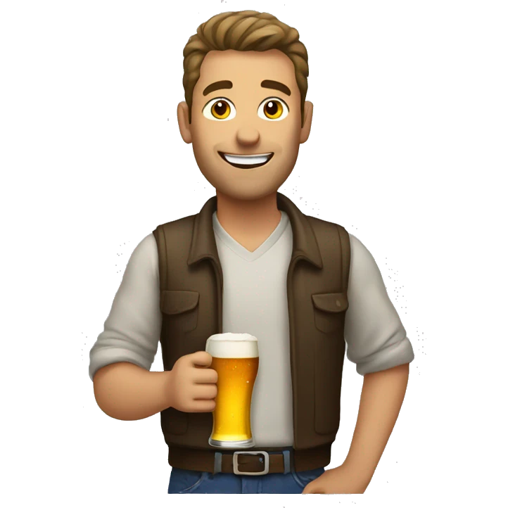 Guy with beer emoji