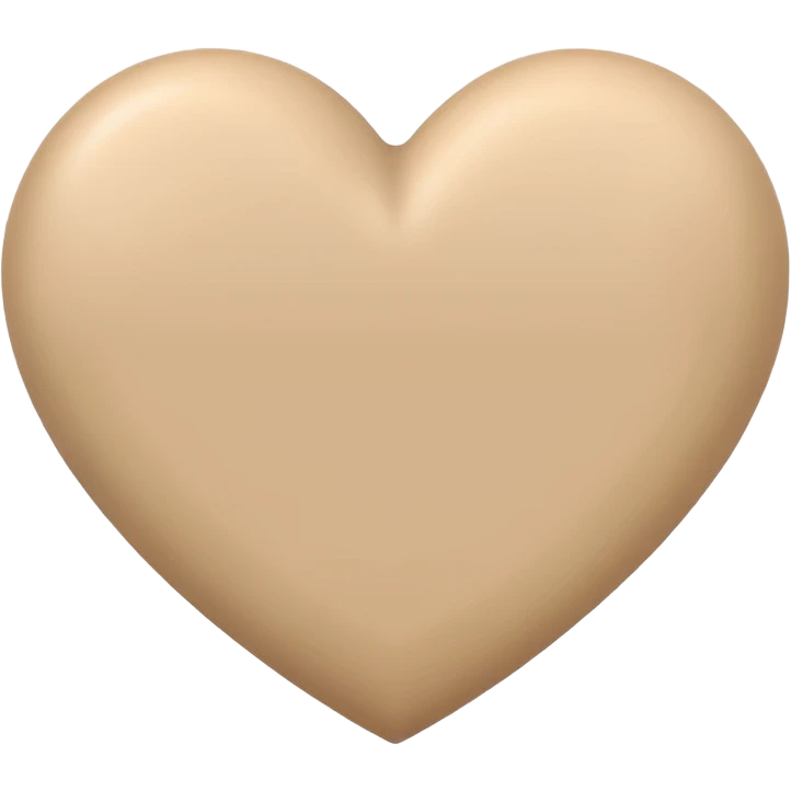 beige heart emoji
