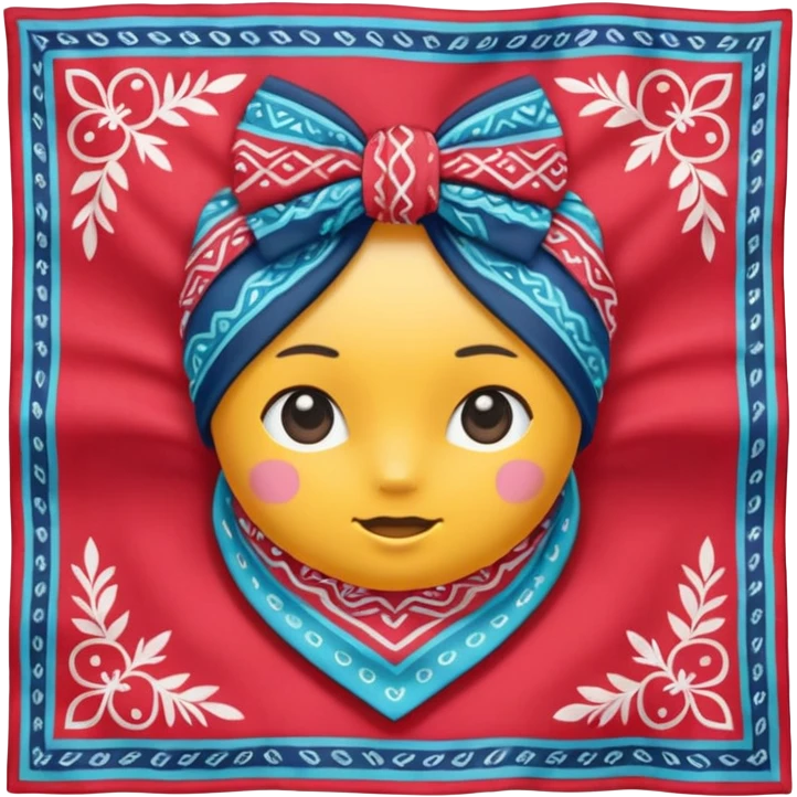 patterned bandana headscarf  emoji