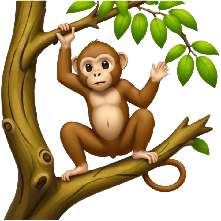 monkey climbing a tree emoji