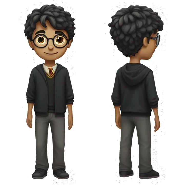 Harry Potter in full length emoji