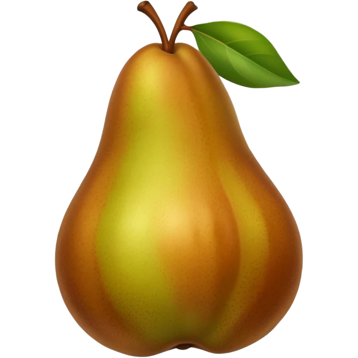 pear brown emoji
