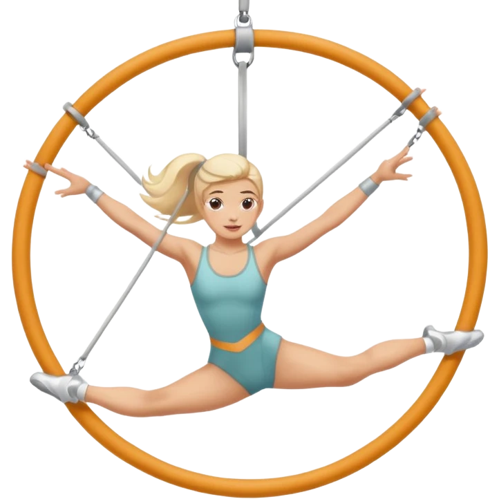 aerial hoop aerialist no colour  emoji