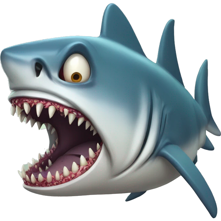Zombie shark emoji