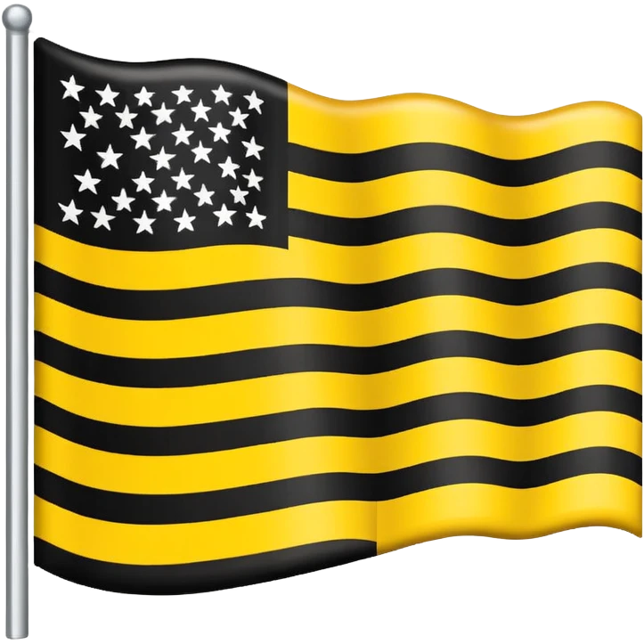 Flag Horizontally up to down black yellow and white emoji