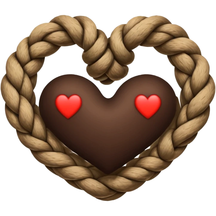 silhouette of a rope forming a heart emoji