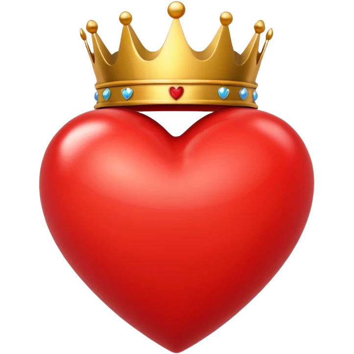 Corazon rojo con corona emoji