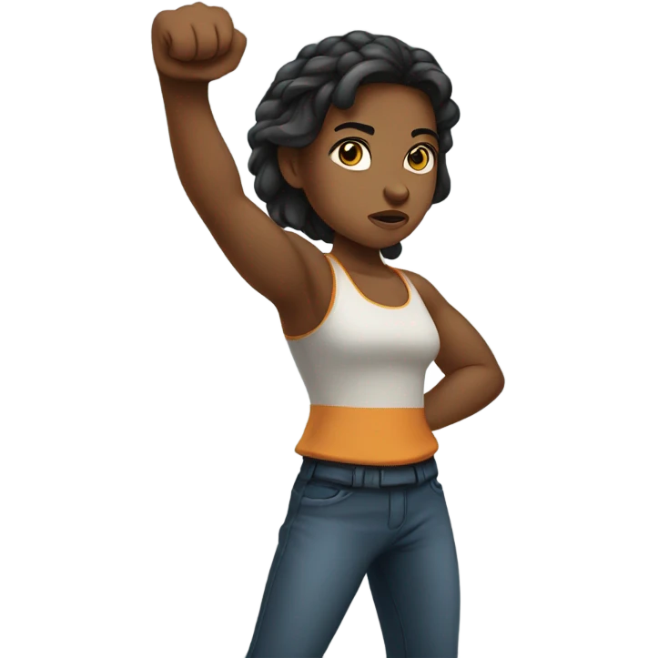 A girl fighting emoji