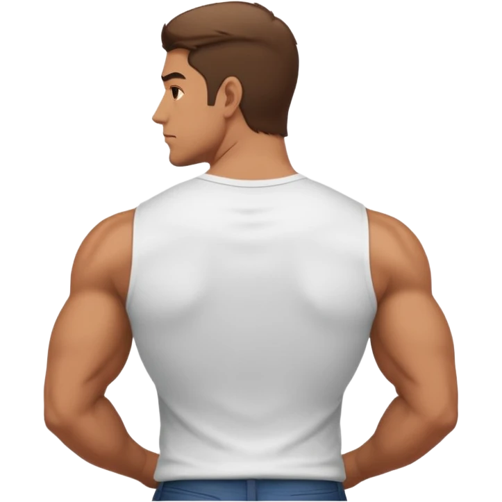 man turning back on artist emoji