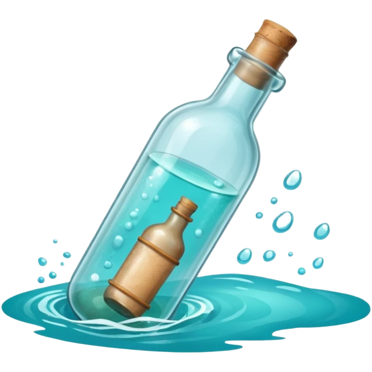 Message in a bottle sea emoji