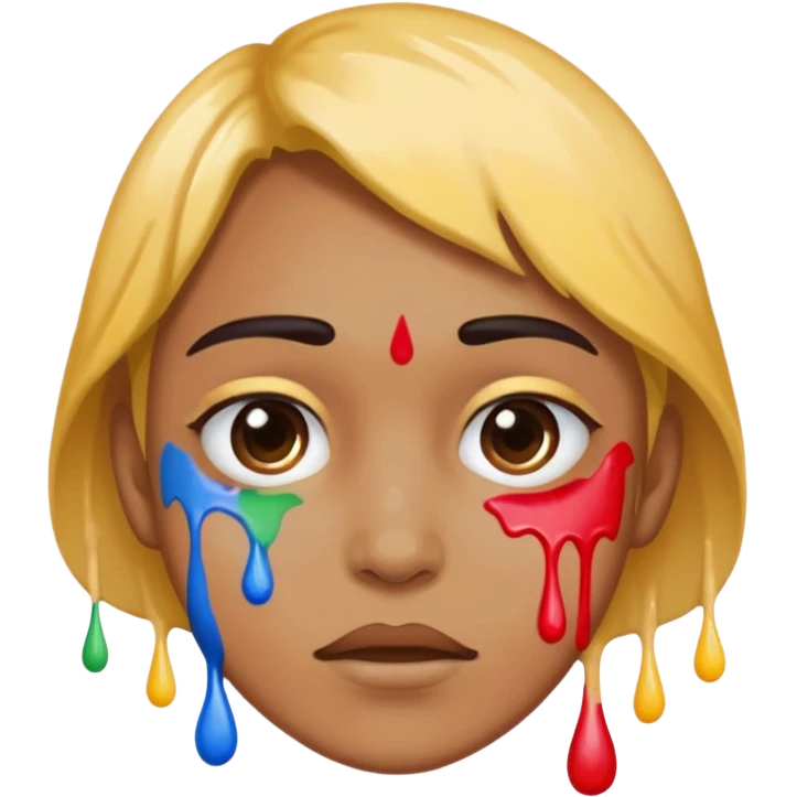 paint drop on face emoji