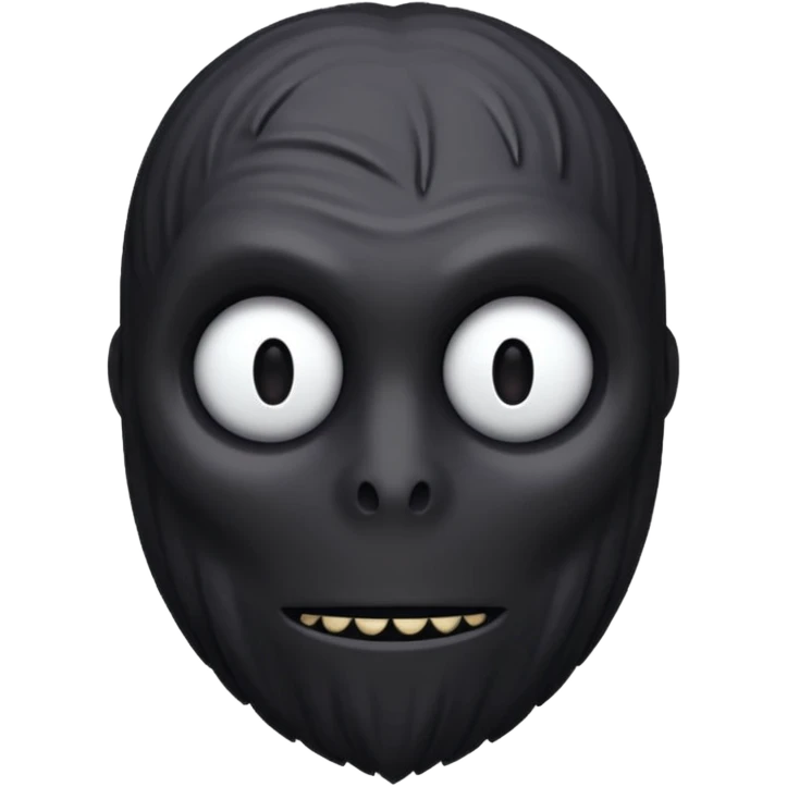 creepy monster black long head faceless no mouth no eyes emoji | AI ...
