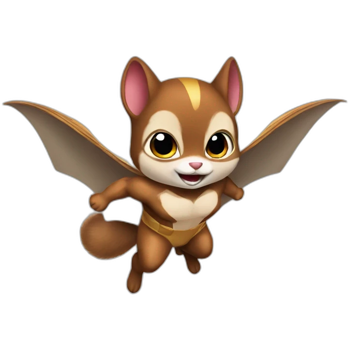 flying squirrel superhero emoji