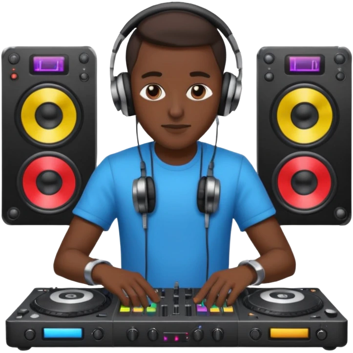 dj with setup emoji