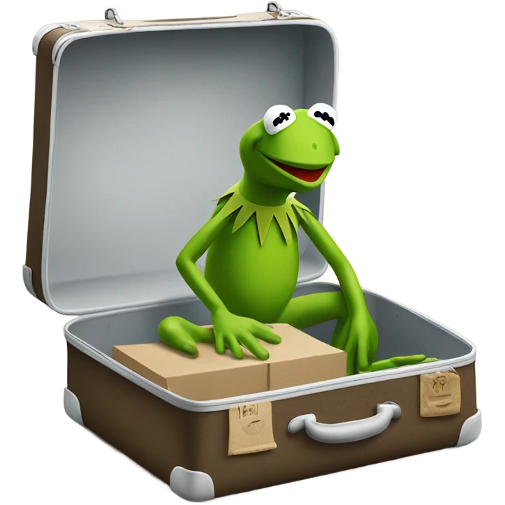 Kermit packing emoji