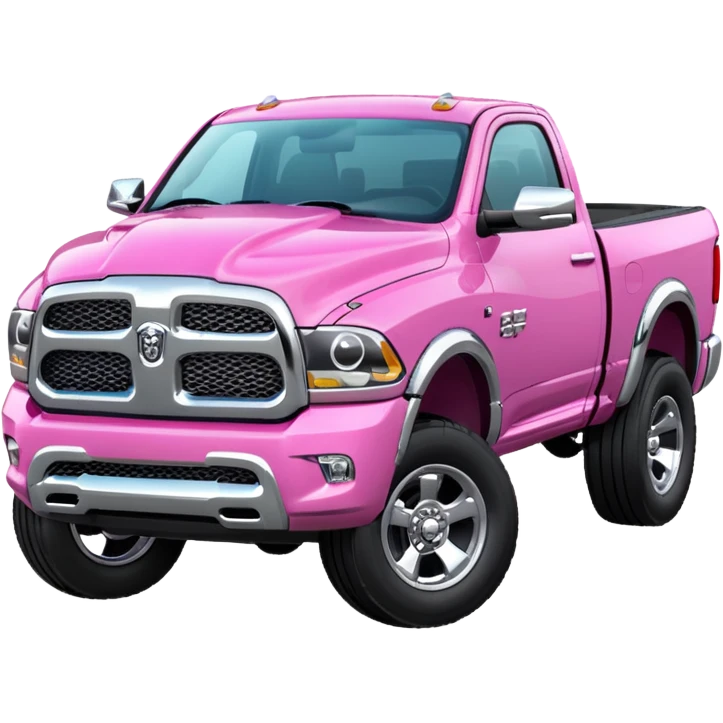 Pink ram truck emoji