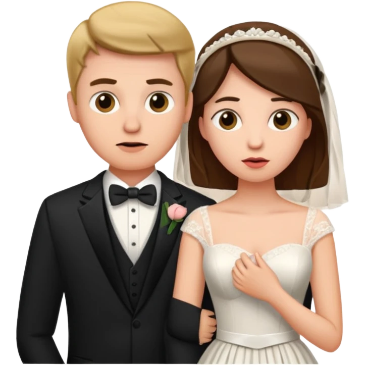 confused newlywed couple emoji