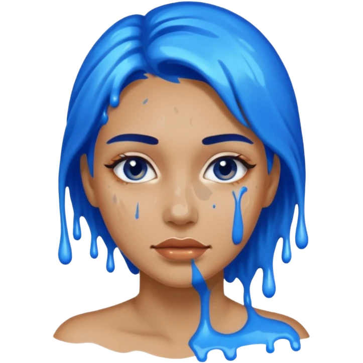 Woman  blue splashed emoji