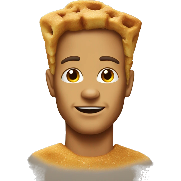 cinnamon toast crunch with realistic face emoji