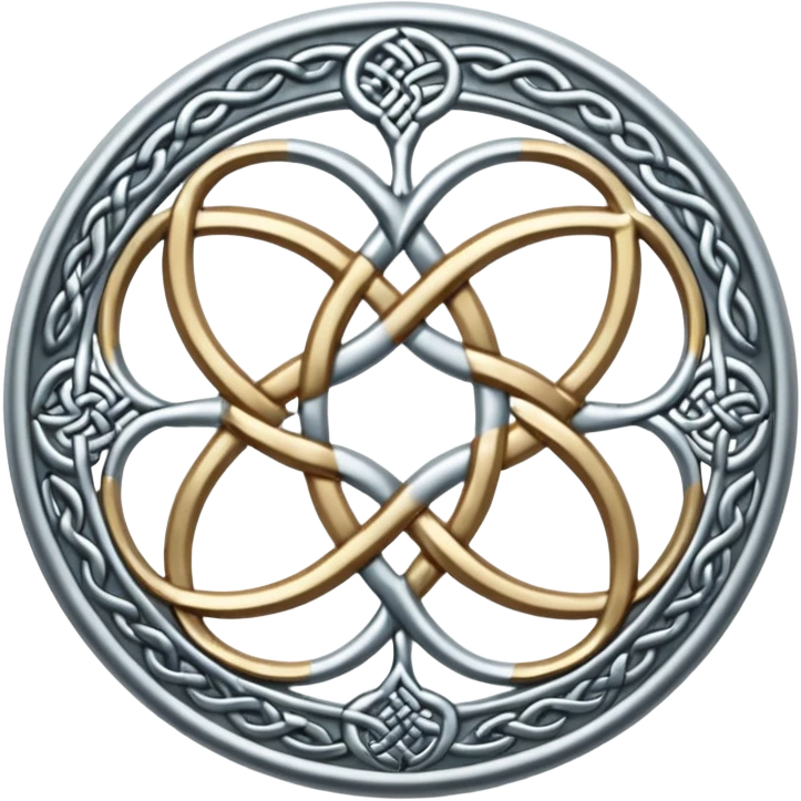 Silver Celtic circles emoji