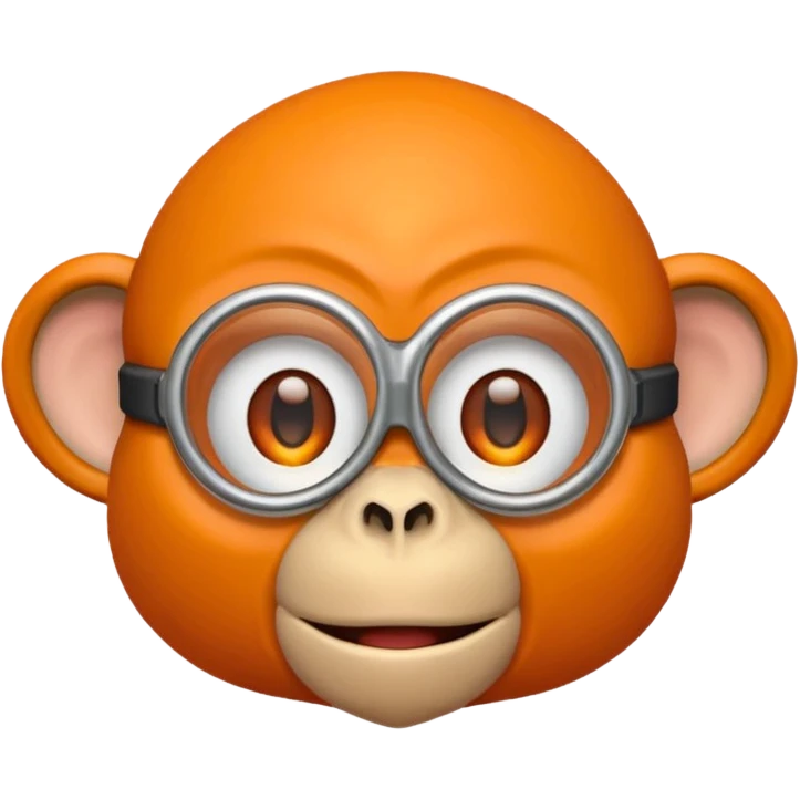 scienist orange monkey emoji