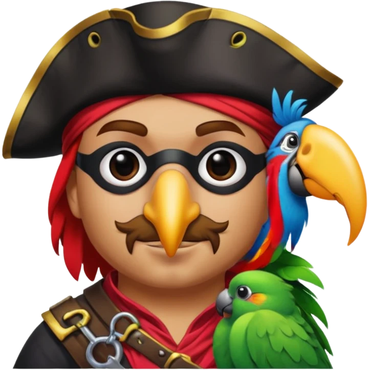 pirate and parrot emoji