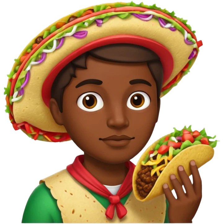 Mexican eating taco  emoji