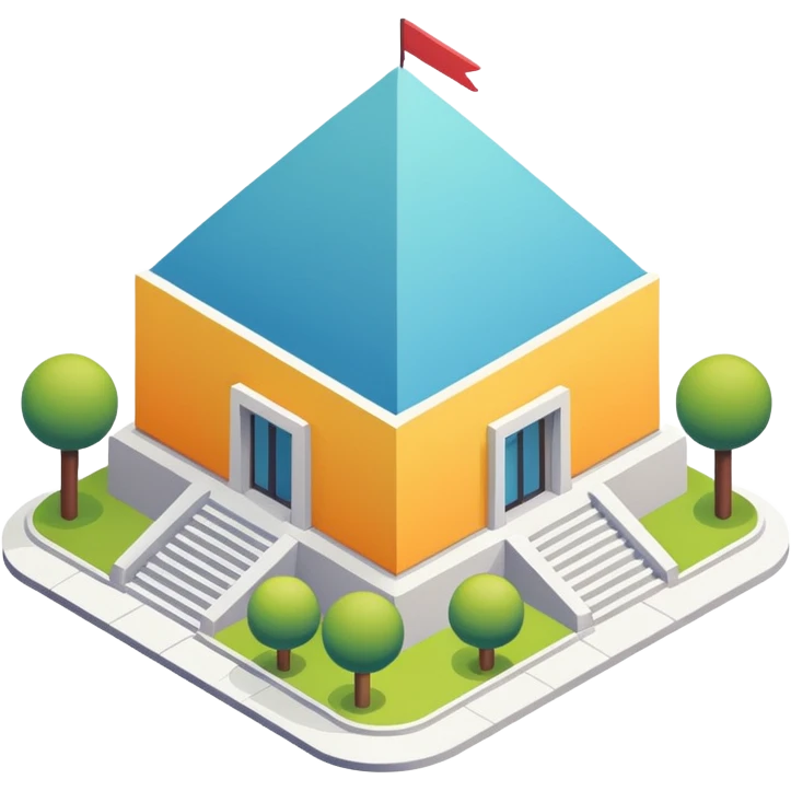Isometric art museum emoji