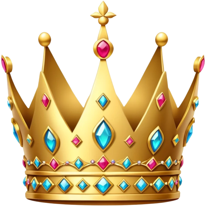 golden royal crown with jewels emoji