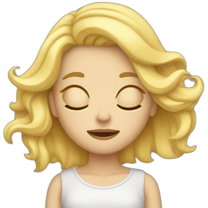 Blonde qui dort emoji