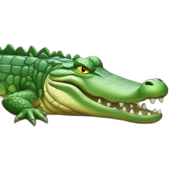 Sleeping crocodile emoji