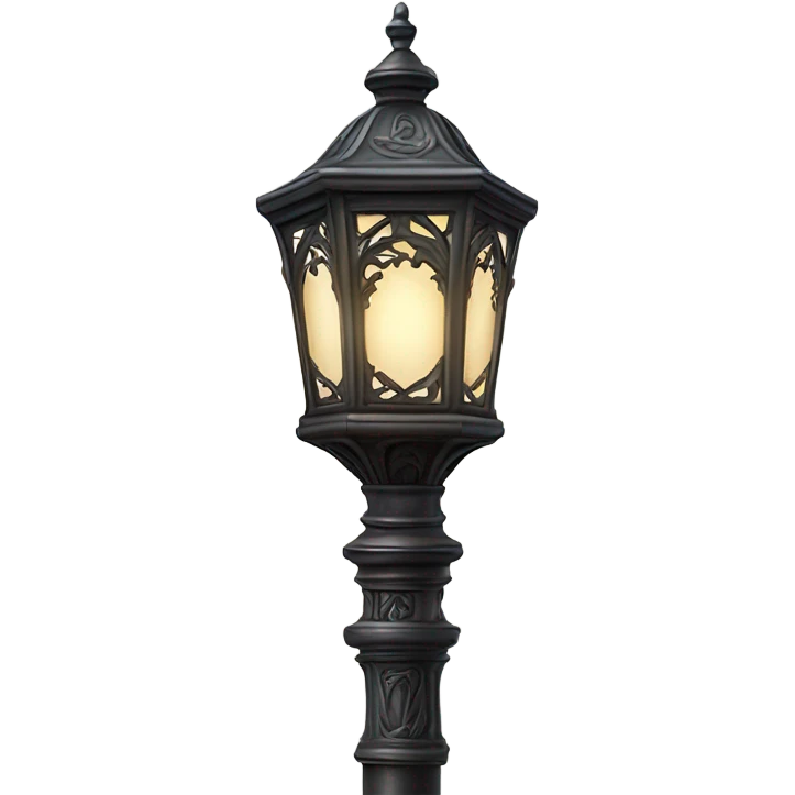 Realistic lamp post isolated.  emoji
