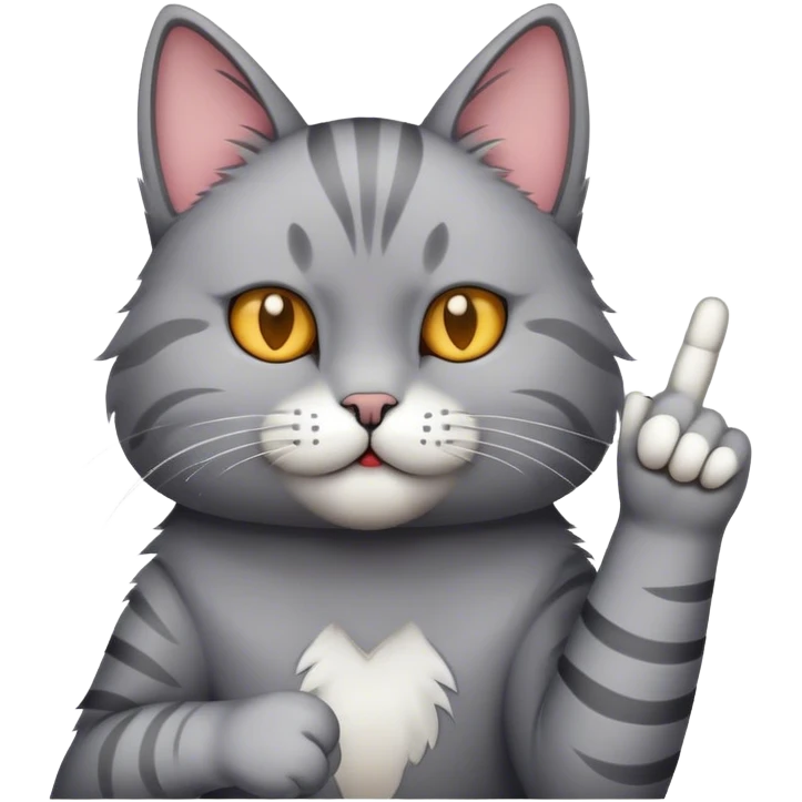 Cat doing middle finger  emoji