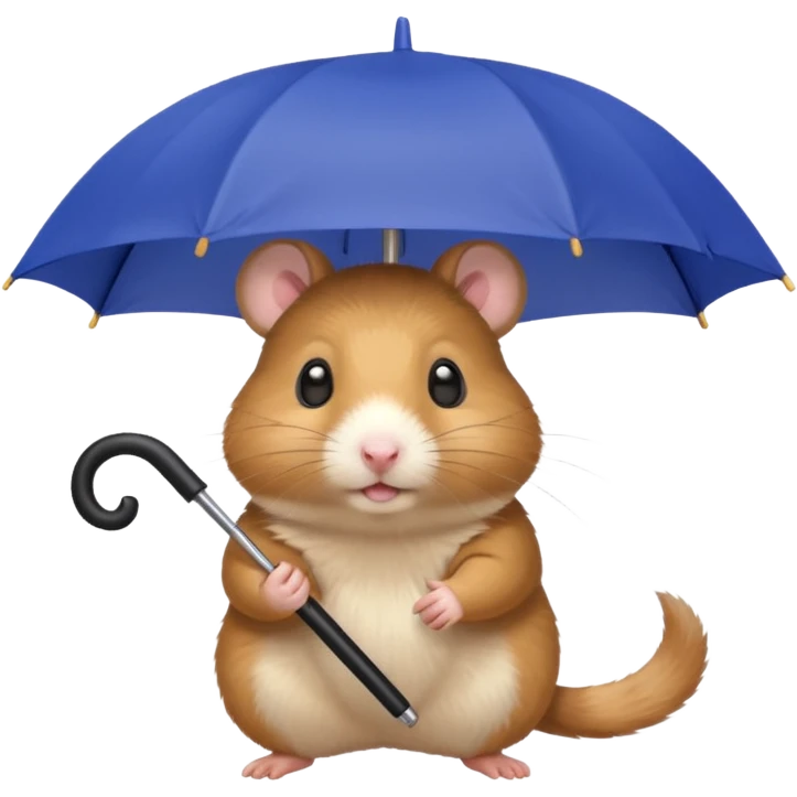 hamster holding an umbrella emoji
