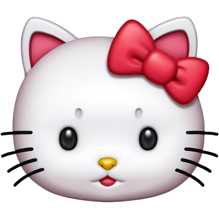 Hello Kitty cabeza rojo emoji