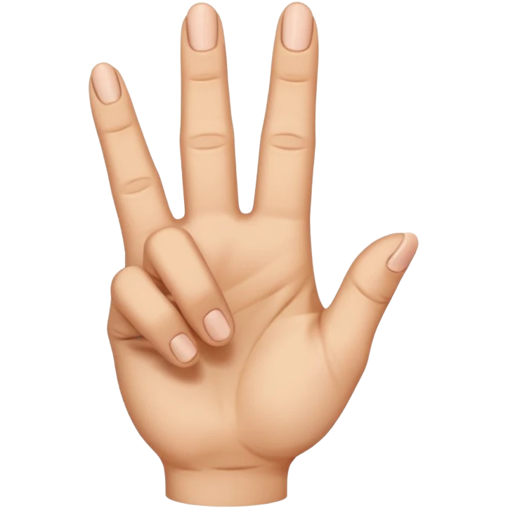 A open hand with middle finger down emoji