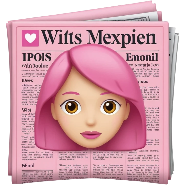 pink girly newspaper emoji