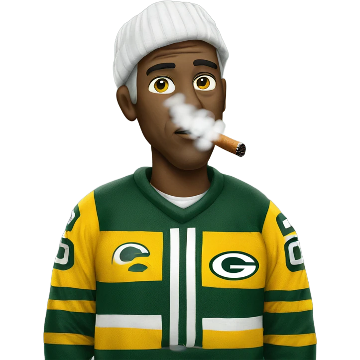 Packers fan smoking emoji