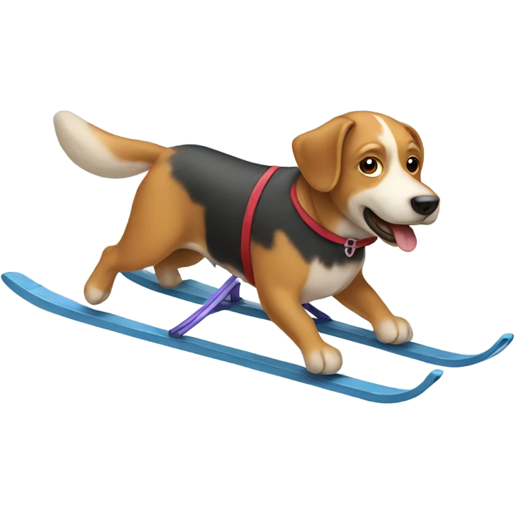Dog on sled  emoji