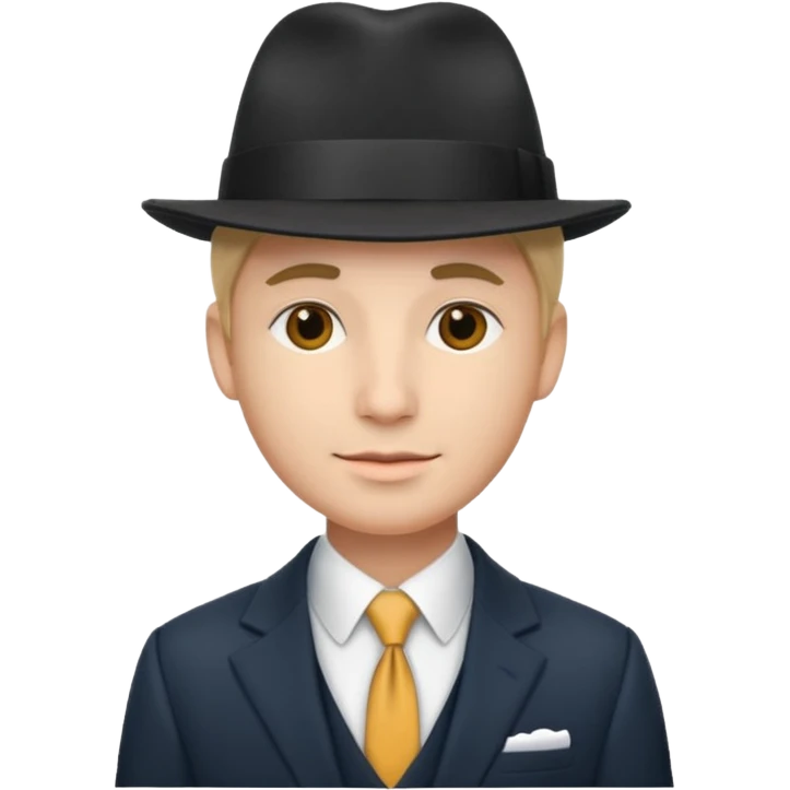 new yorker with hat and suit emoji