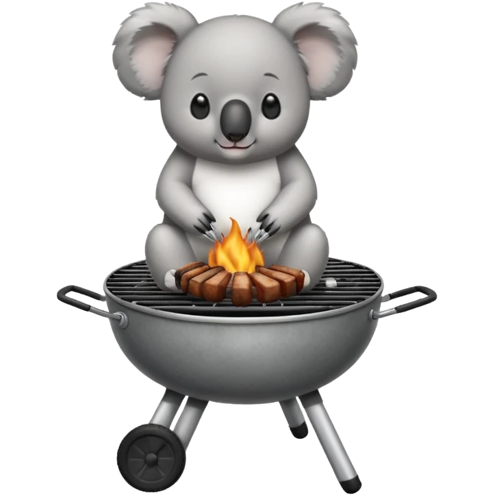 koala siting on a barbecue emoji