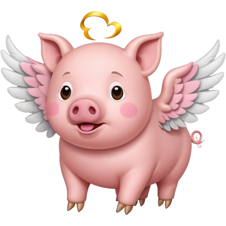 Pig flying  emoji