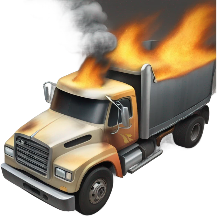 Truck burning out  emoji