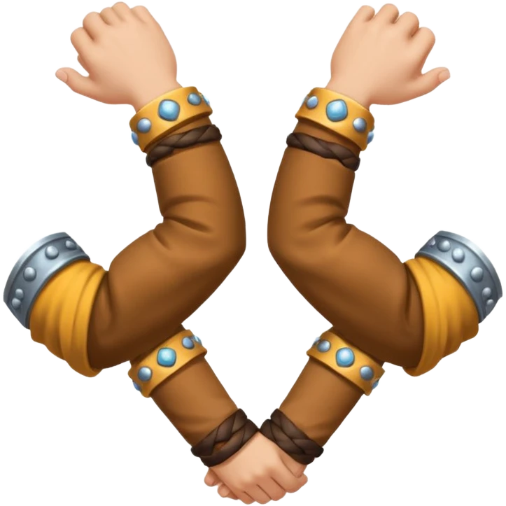 two arms holding each others forearms viking clasp style emoji