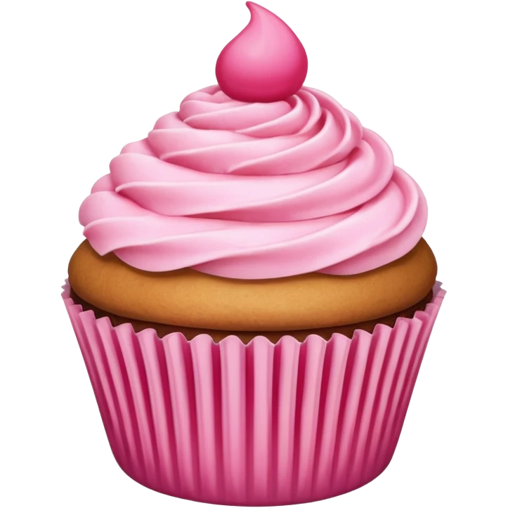 Cupcake with pink icing emoji