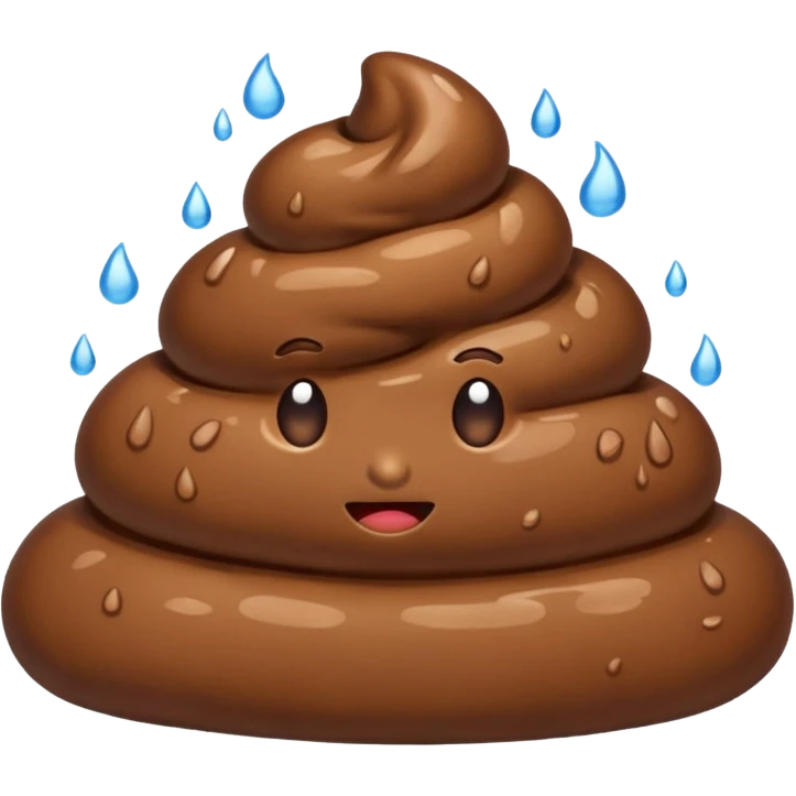 raining poop emoji