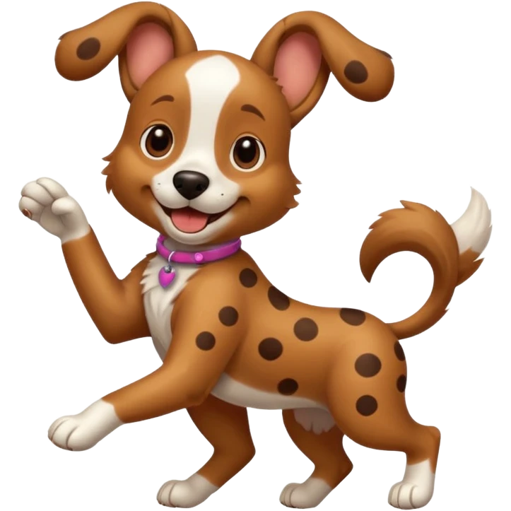 dancing dog with spots emoji