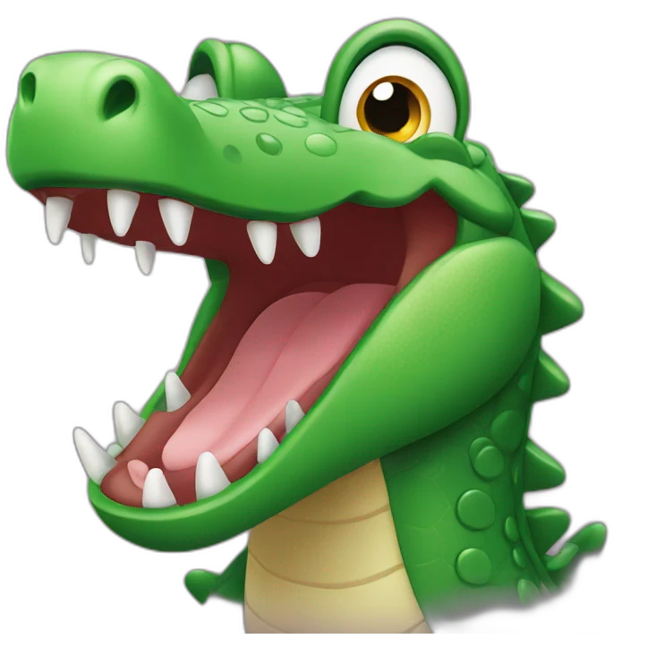 excited crocodile emoji